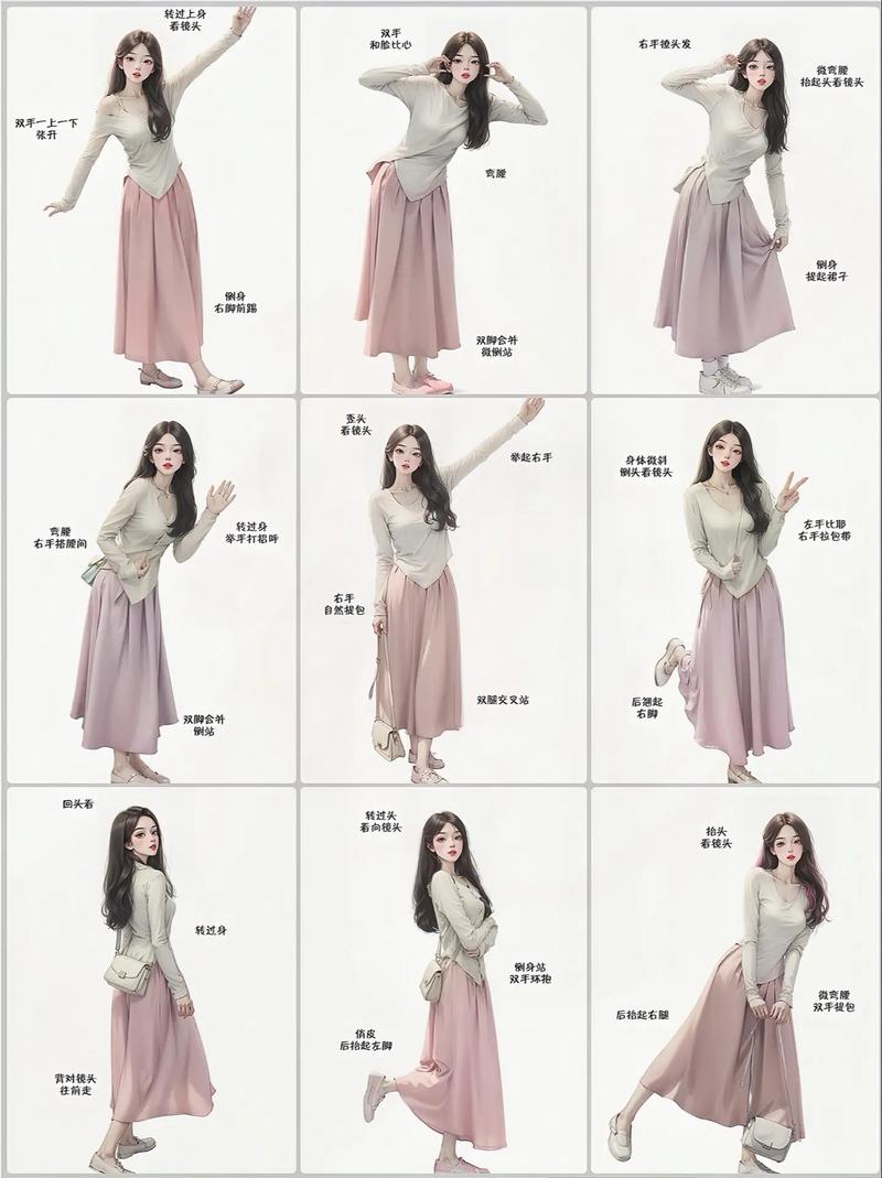 单人拍照姿势图解