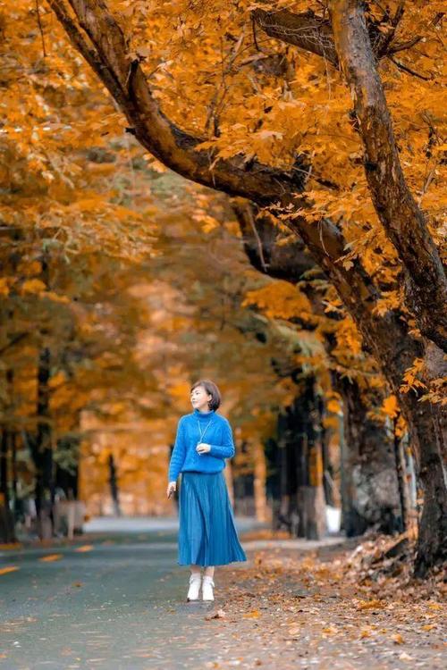 秋天拍照姿势怎么摆