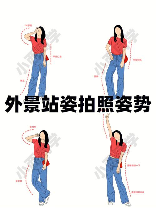 站姿怎么不尴尬图片