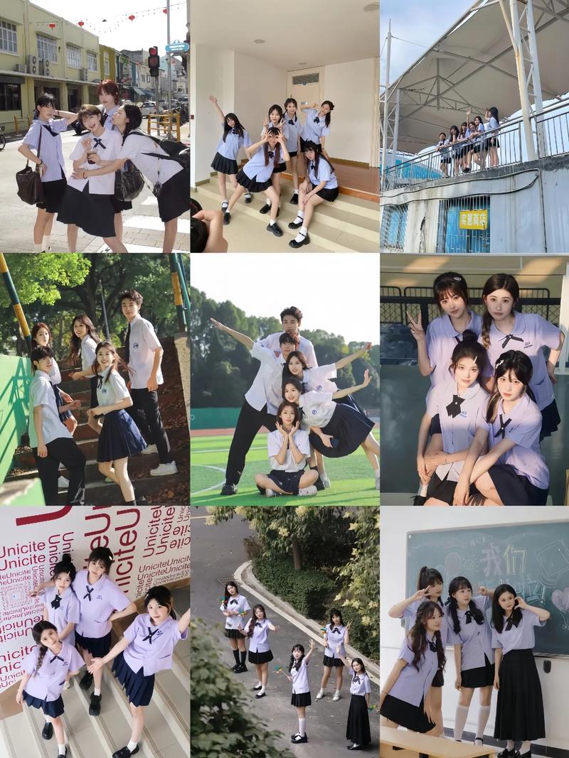 穿校服拍照姿势技巧