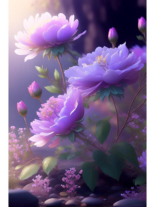 有没有背景是紫色的这个图画