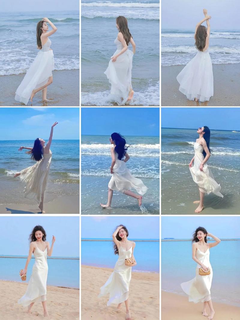 拍照姿势怎么摆女生海边图片图2