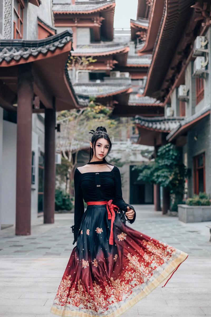 马面裙拍照姿势大全集图片高清图3