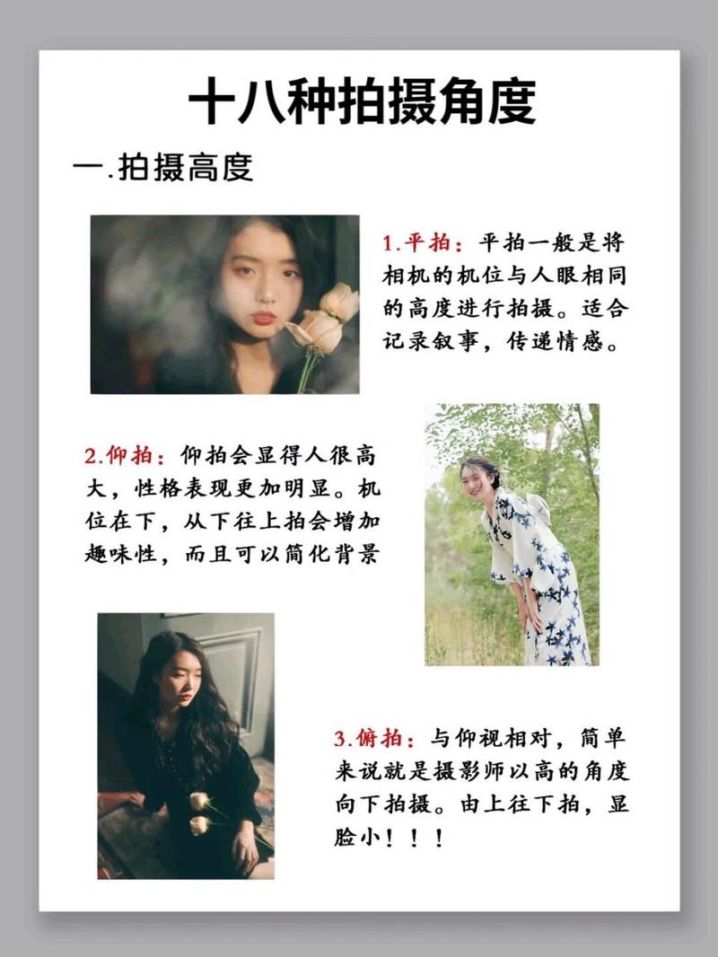 人像摄影视角要点