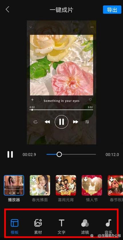 手机照片做成音乐相册模板图2