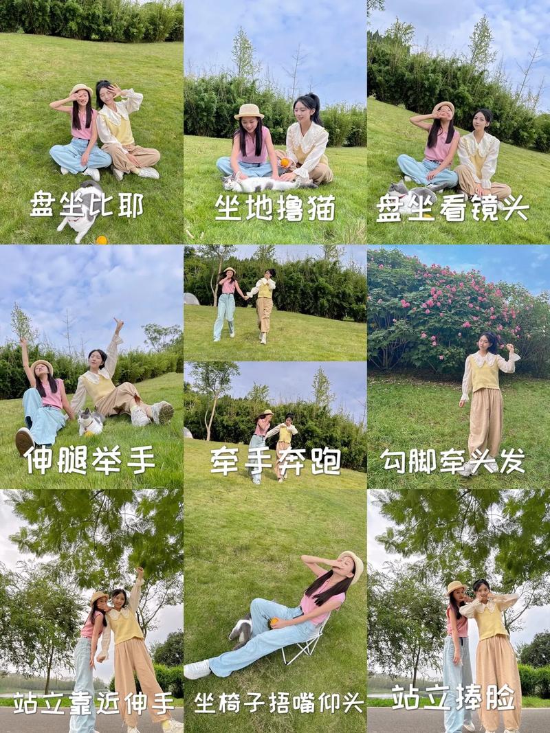 拍照姿势大全摆法集体图片图1