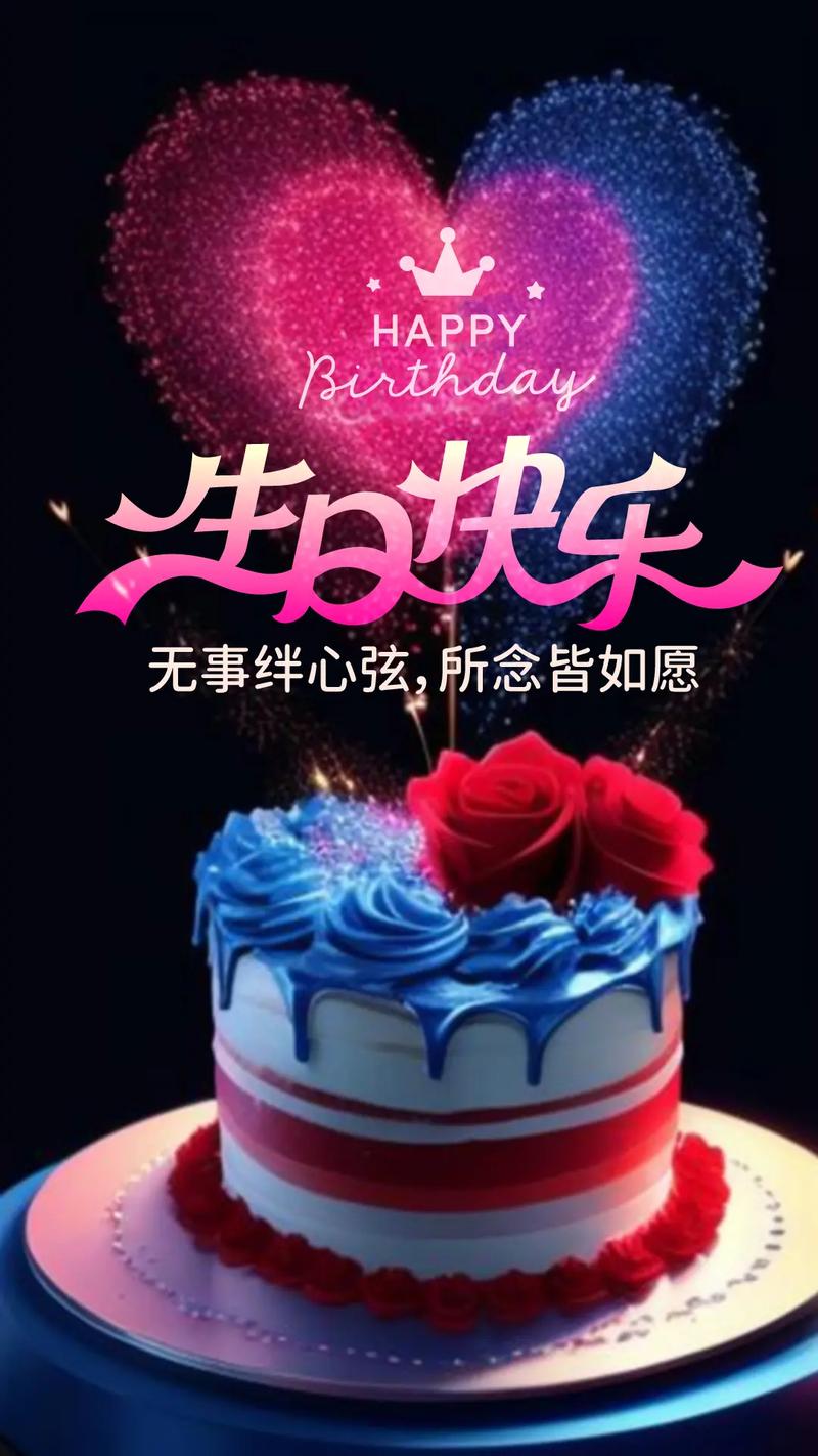 生日快乐背景图片可爱横屏竖屏图1