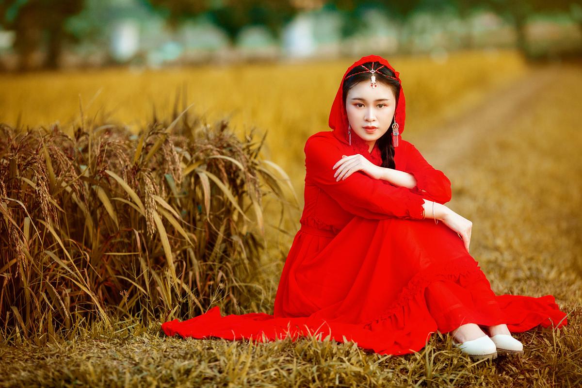 稻田拍照如何摆姿势图片