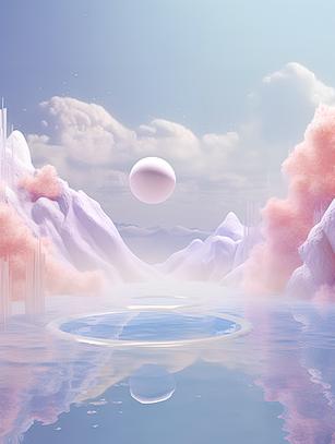 拍照补光图片紫色背景图3