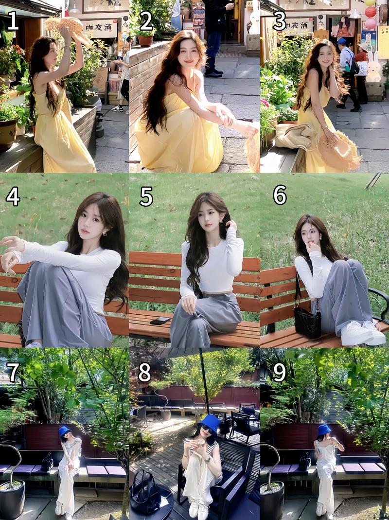 单人拍照姿势怎么摆女生穿裙子图3