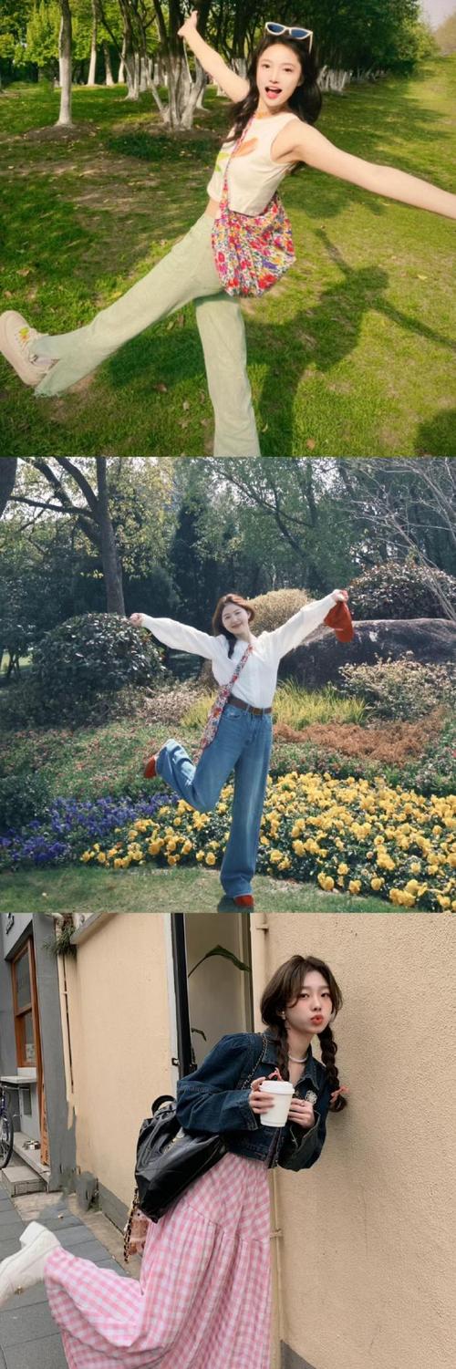 拍照姿势照片大全户外图2