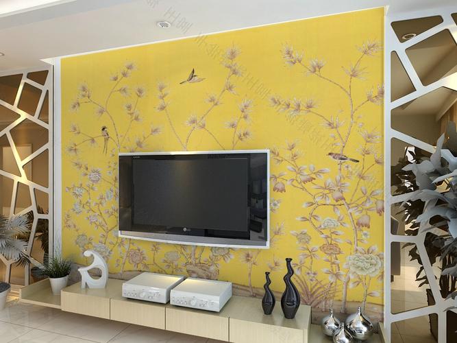 惊艳呈现!8款唯美系客厅手绘背景墙