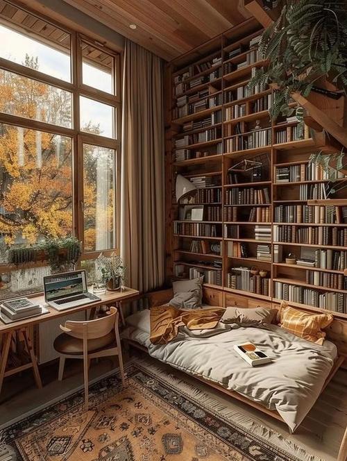 居家小书房装修效果设计,打造出一种自然温馨的家庭气氛!