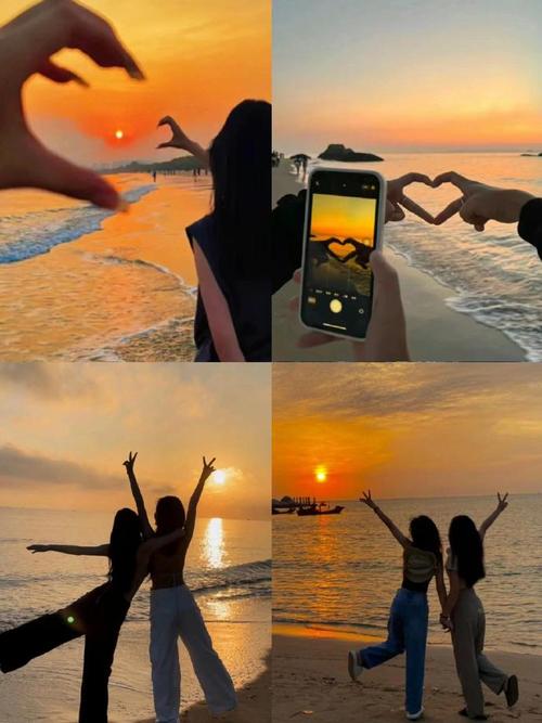 女生海边拍照姿势的摆法图图3