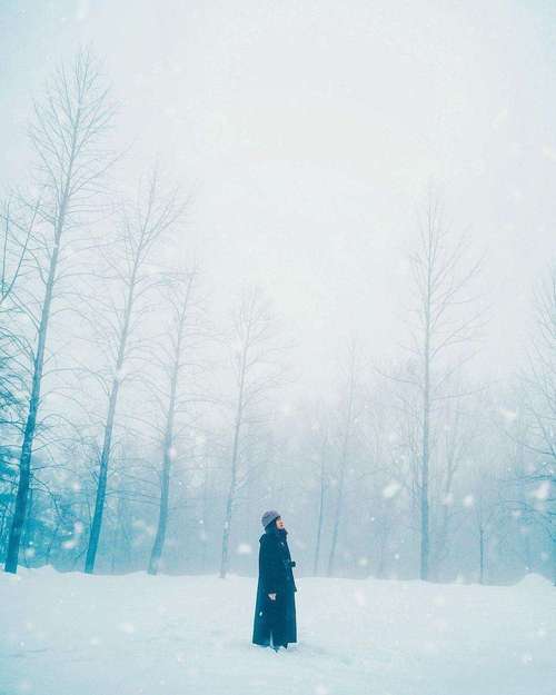 雪地拍照姿势大全图片女图1