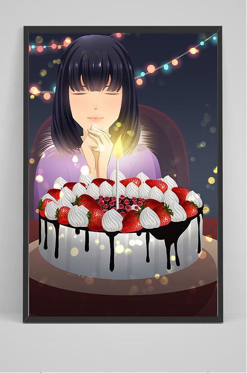 生日快乐模板背景图片高清