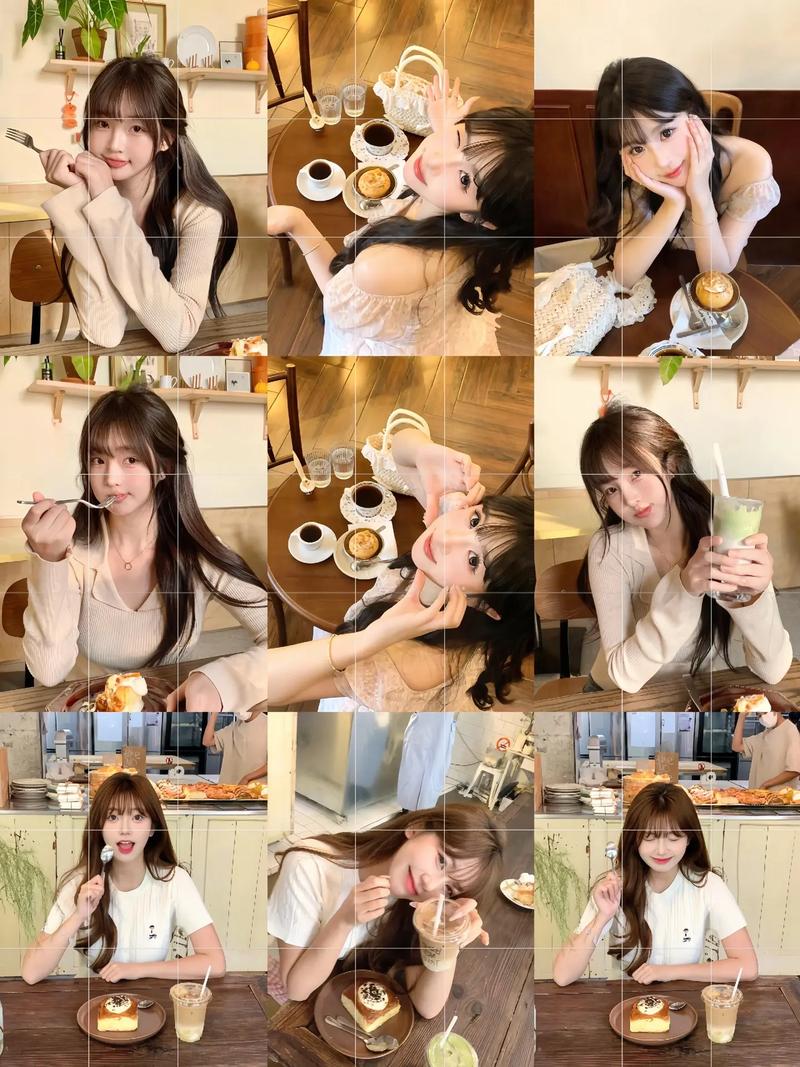 下午茶探店拍照姿势显高显瘦快速出片