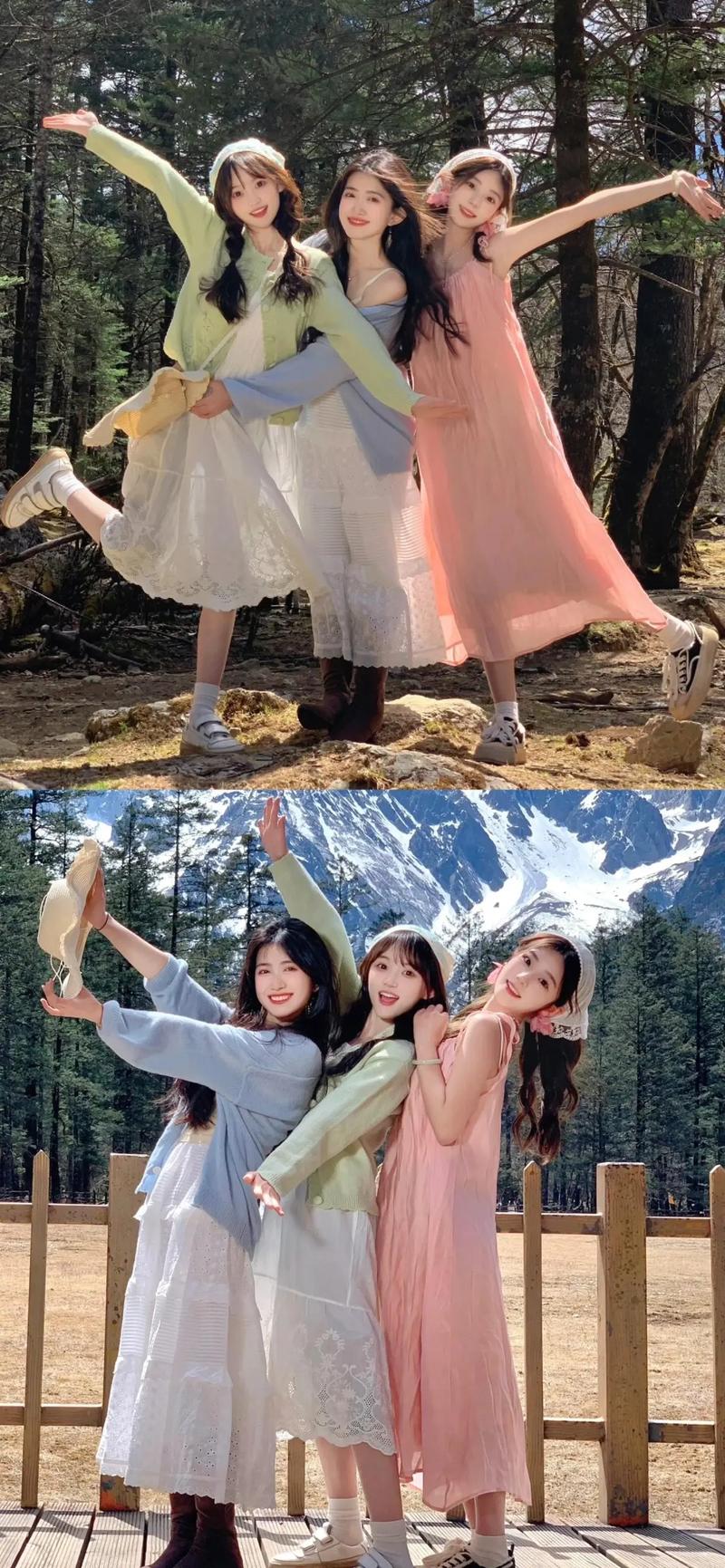 拍照姿势动作大全双人图1