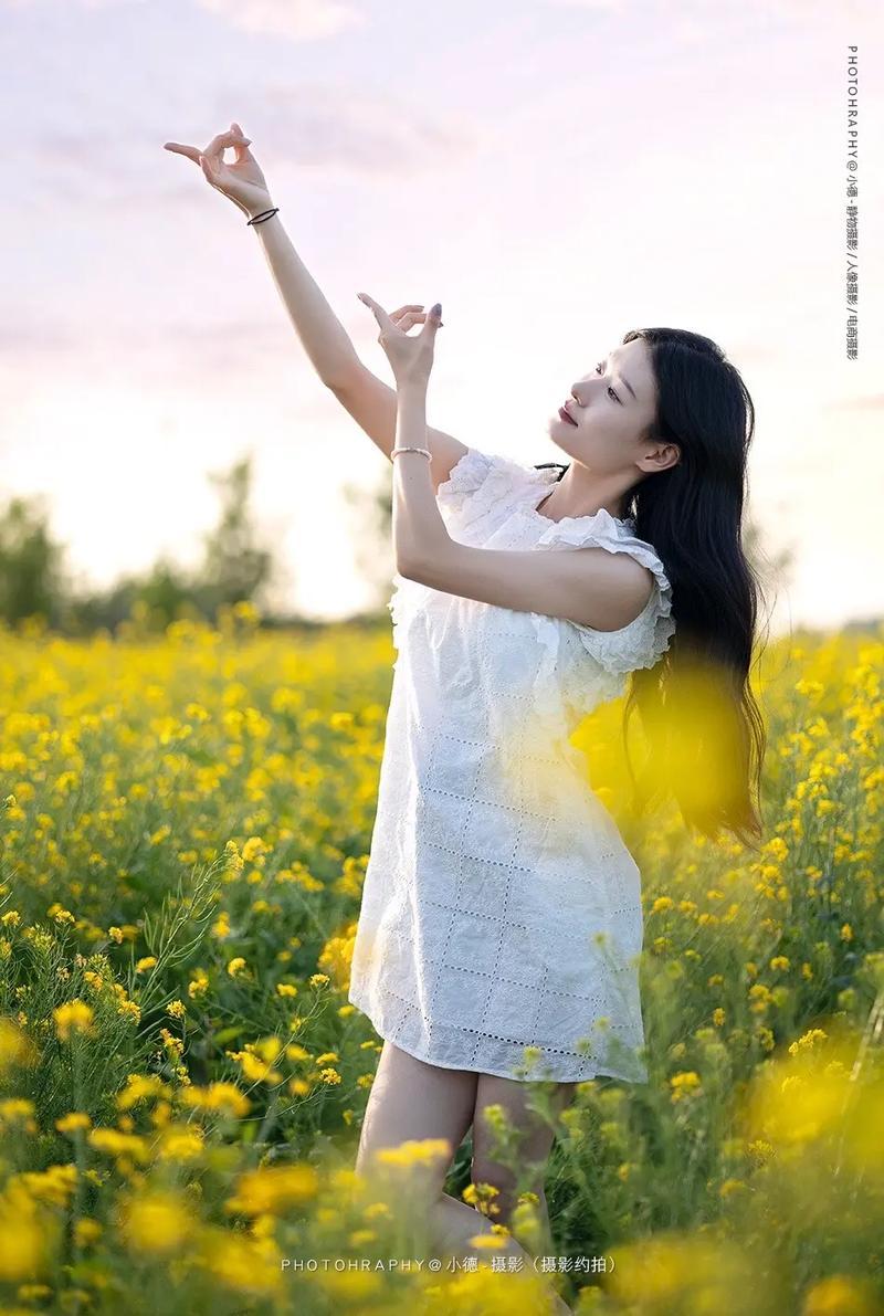 在花田中怎么拍人像照才好看?