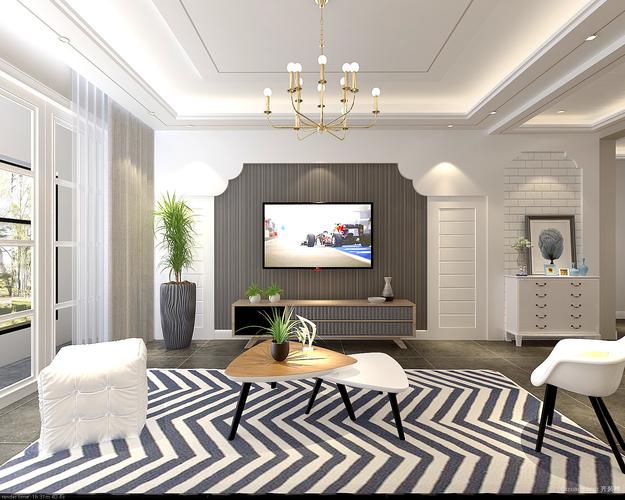 商务简约背景图片-有哪些欧式简约风格的电视背景墙呢?