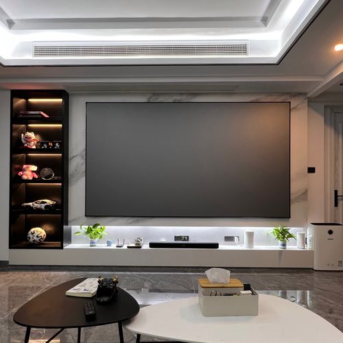 投影墙面用什么颜色壁布