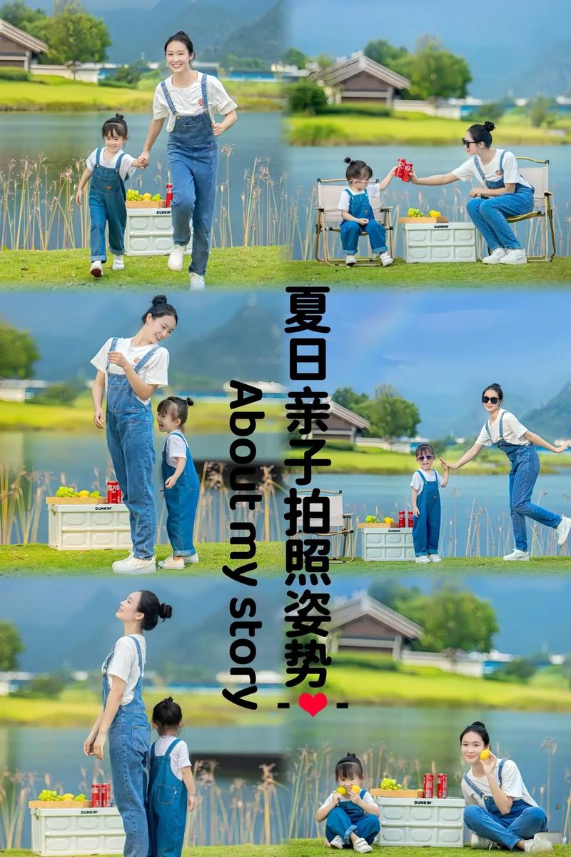 亲子拍照姿势的摆法