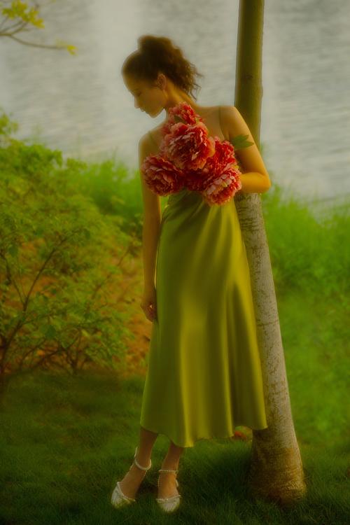 湖边拍照姿势怎么摆