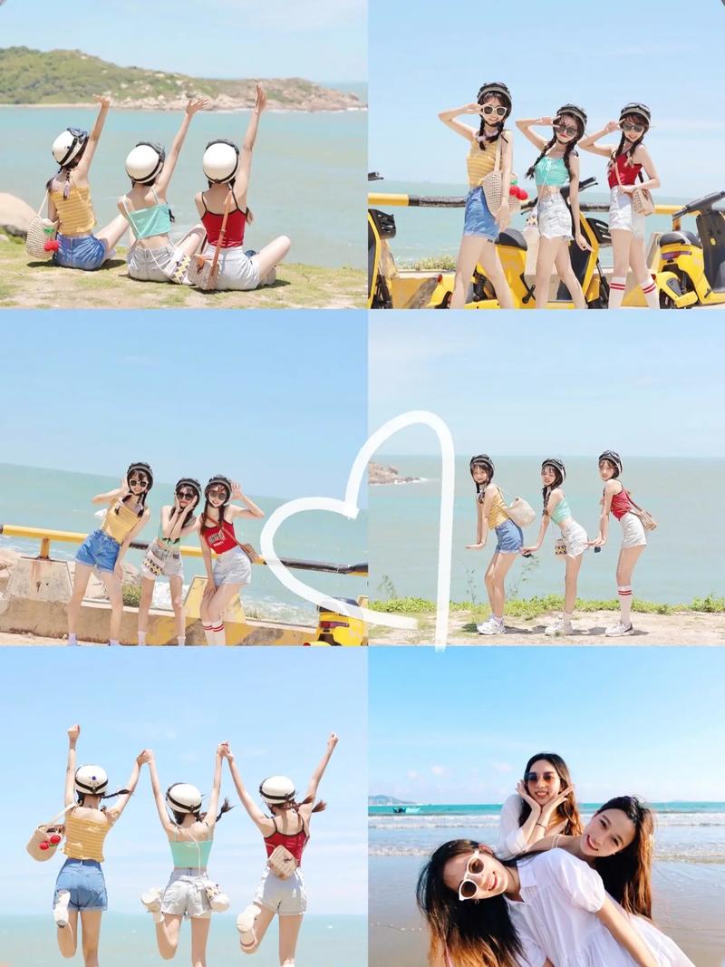 拍毕业照女同学学一下女明星海边拍照姿势?