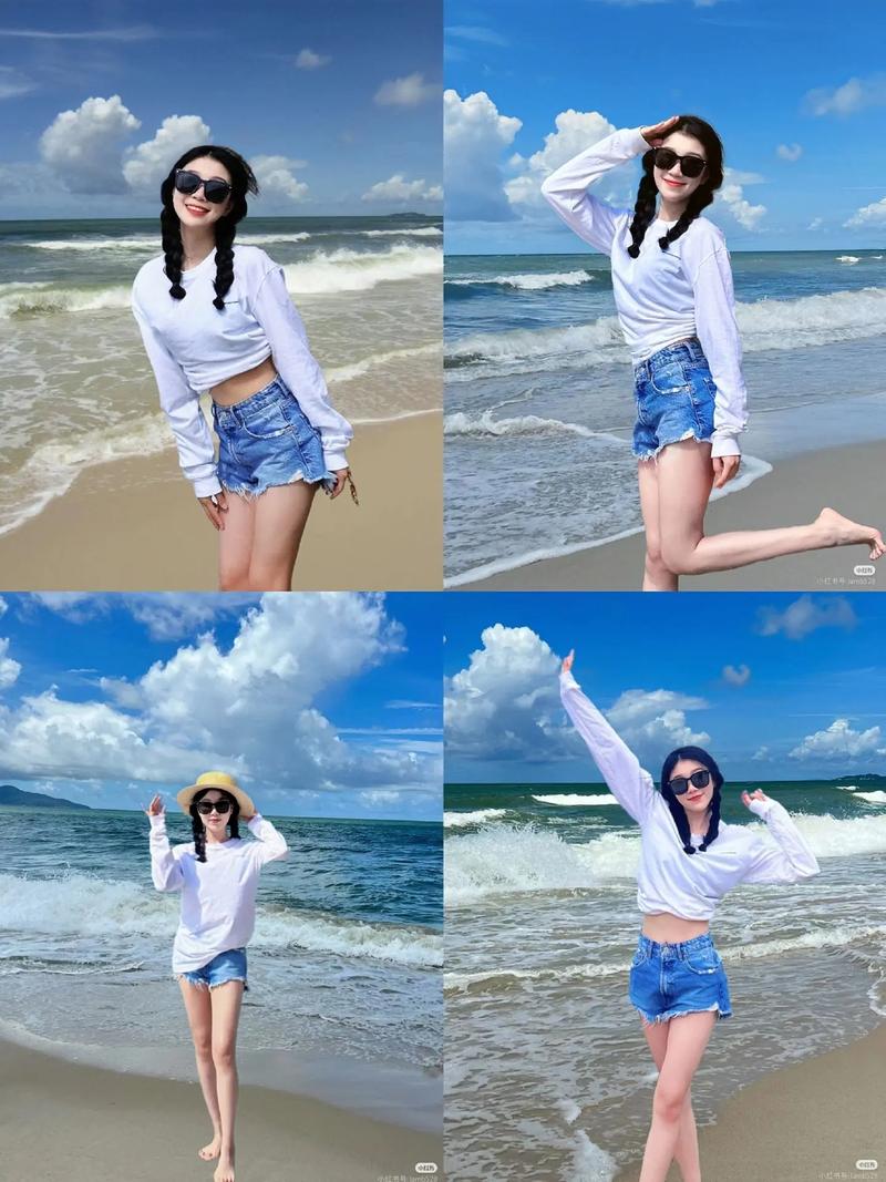 女生海边拍照姿势怎样好看图3