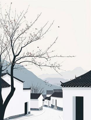 插画黑白风景简单-求中国古典风格的背景图(游戏,漫画,插画的都可以...