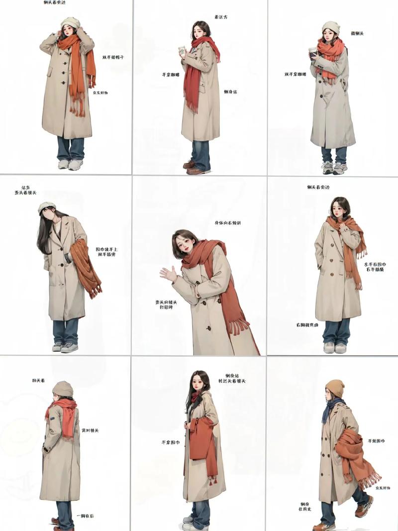 大衣拍照怎么摆造型