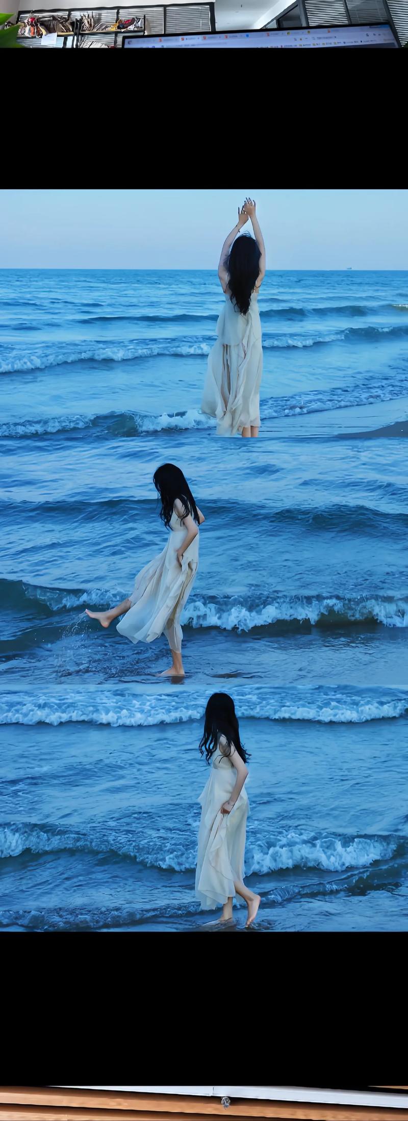 拍照姿势怎么摆女生海边图3