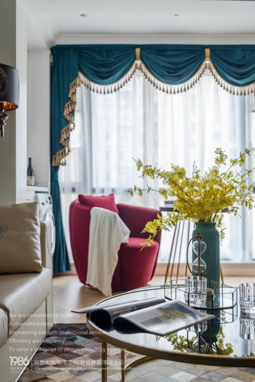 简单大气的背景墙效果图蓝色图2