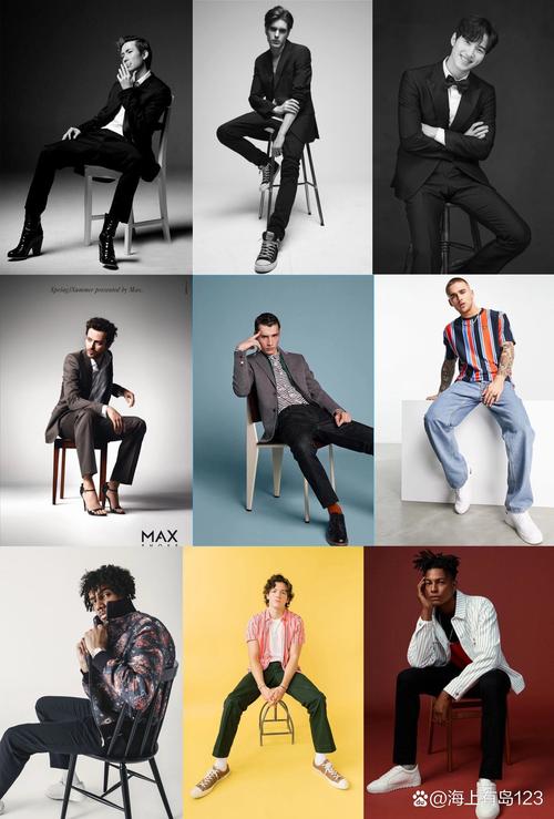 坐椅子照相的姿势图片图2