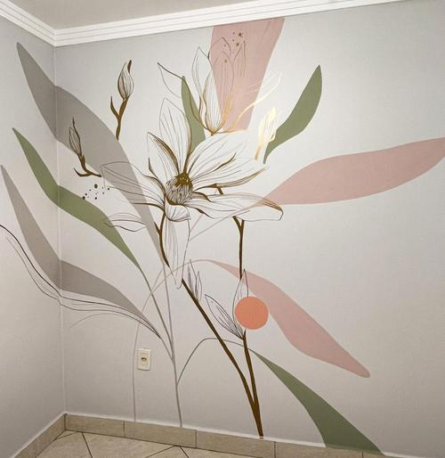 80后最爱的手绘卧室背景墙