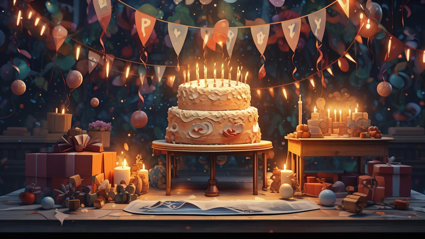 生日布置|氛围感十足的高清生日投屏背景图来啦～100+款模板任你选!_百...