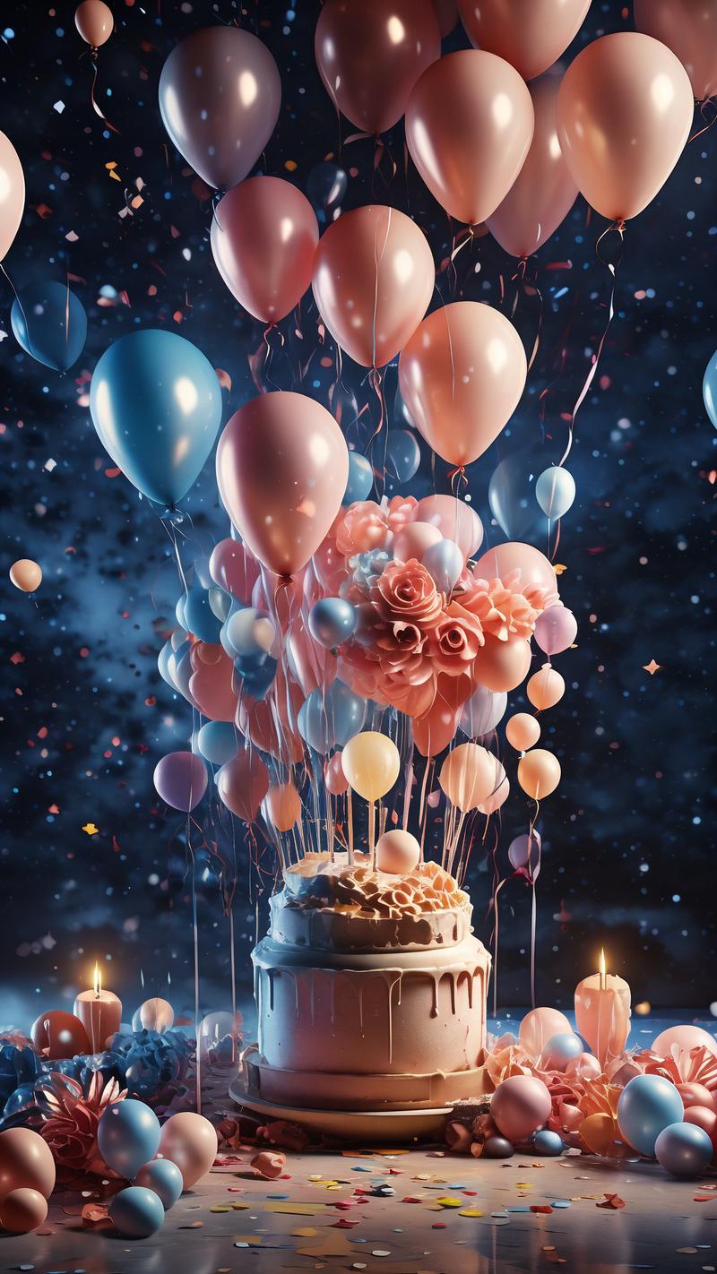 生日投屏背景图模板图1