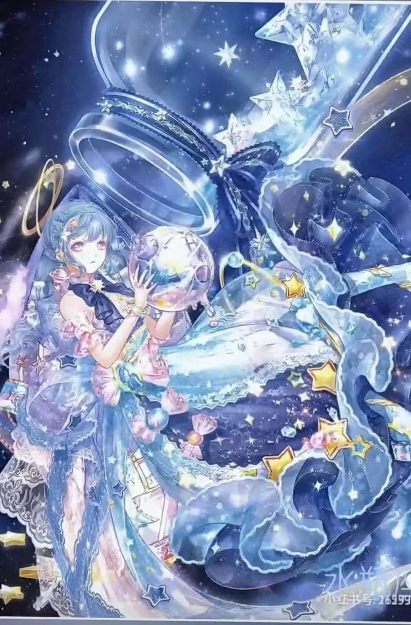 动漫二次元紫色,粉色,蓝色少女图片,越多越好