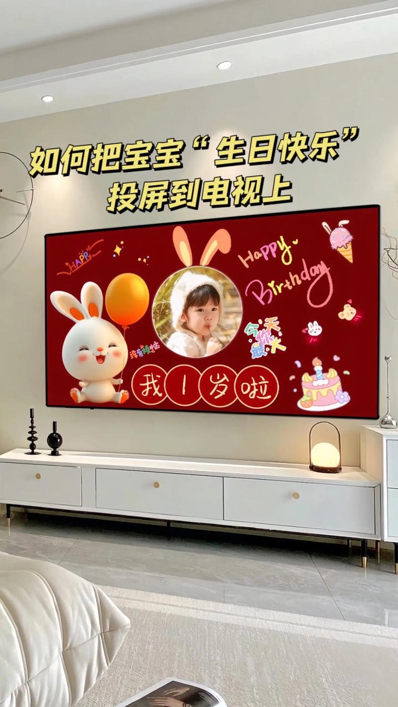 生日背景怎么满屏投屏电视