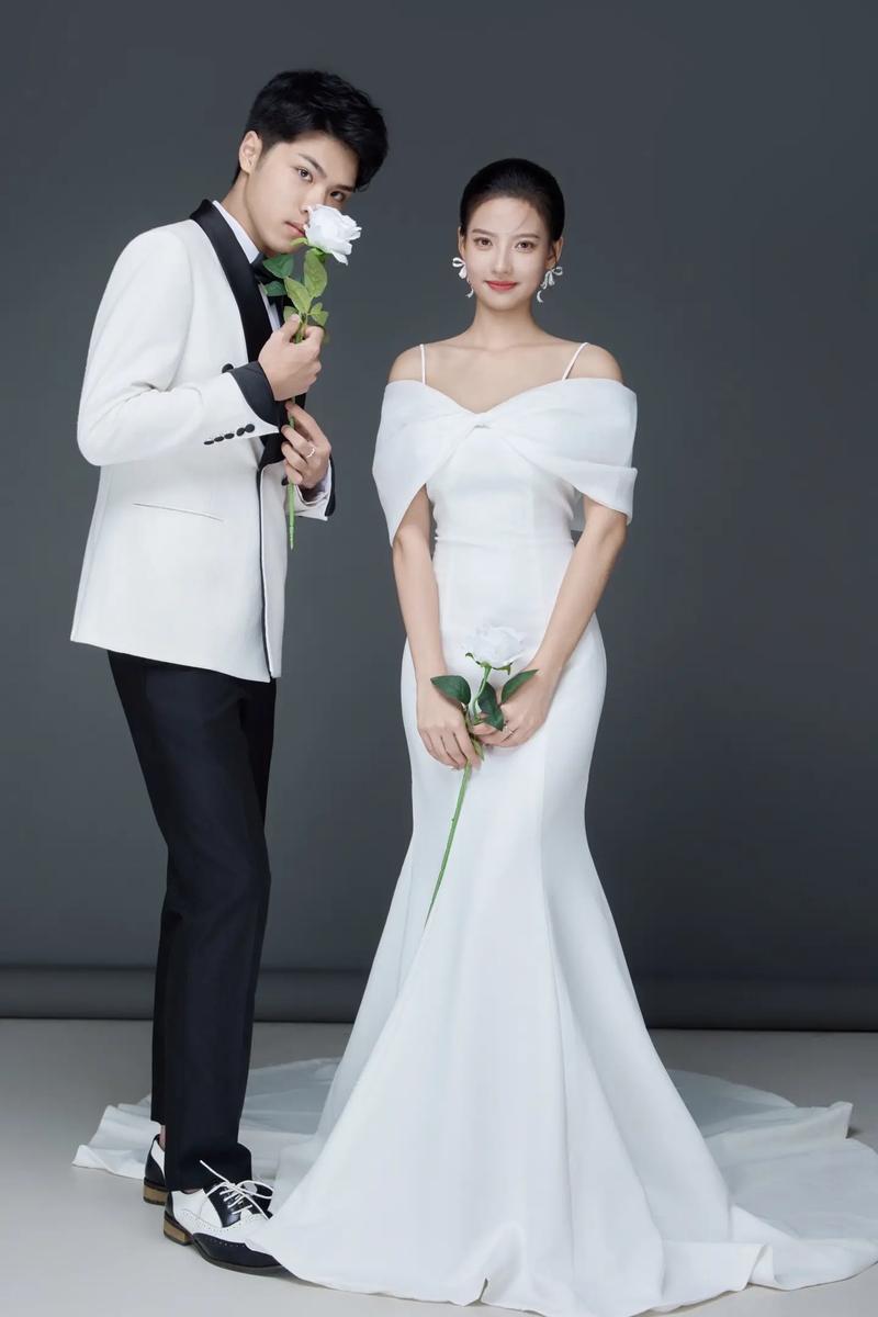 韩式纯色背景婚纱照如何拍摄