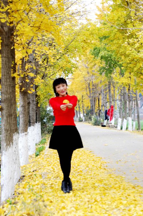 银杏叶拍照姿势大全图2