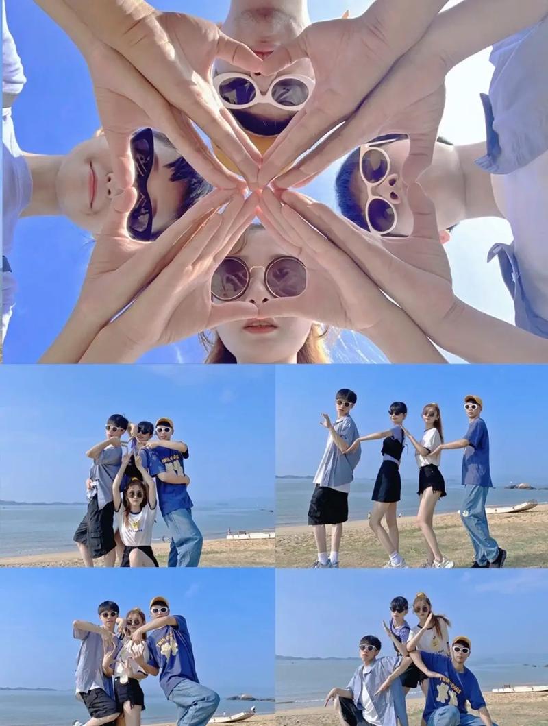 三个女生拍照姿势摆法图1