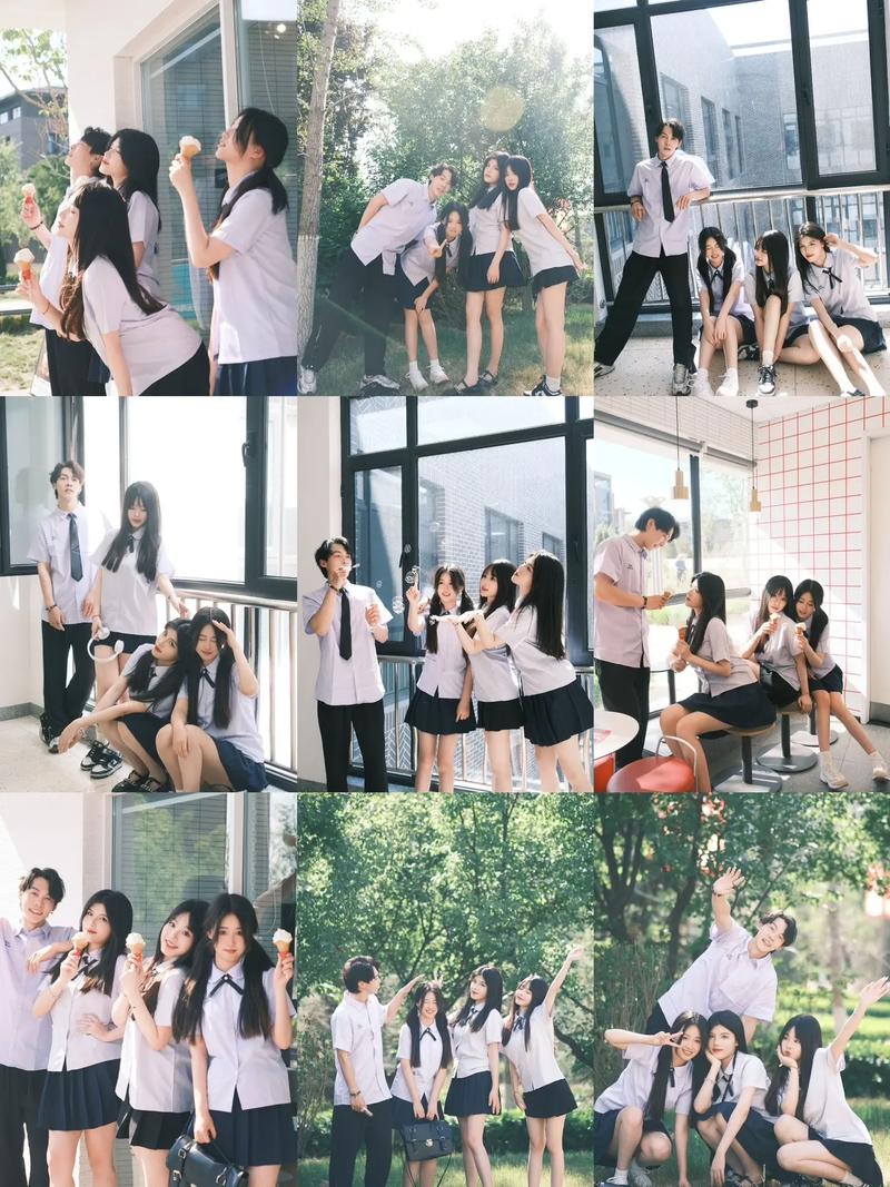 拍照姿势怎么摆女生双人照片图1