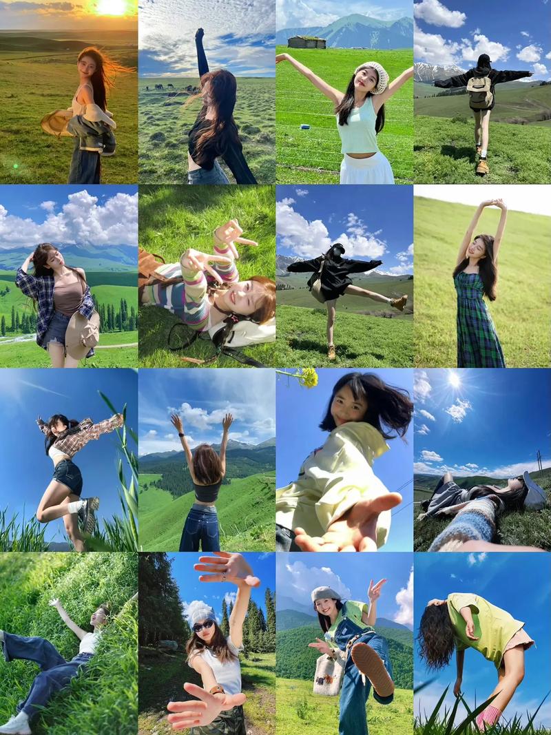 靠墙拍照姿势大全图片女图2