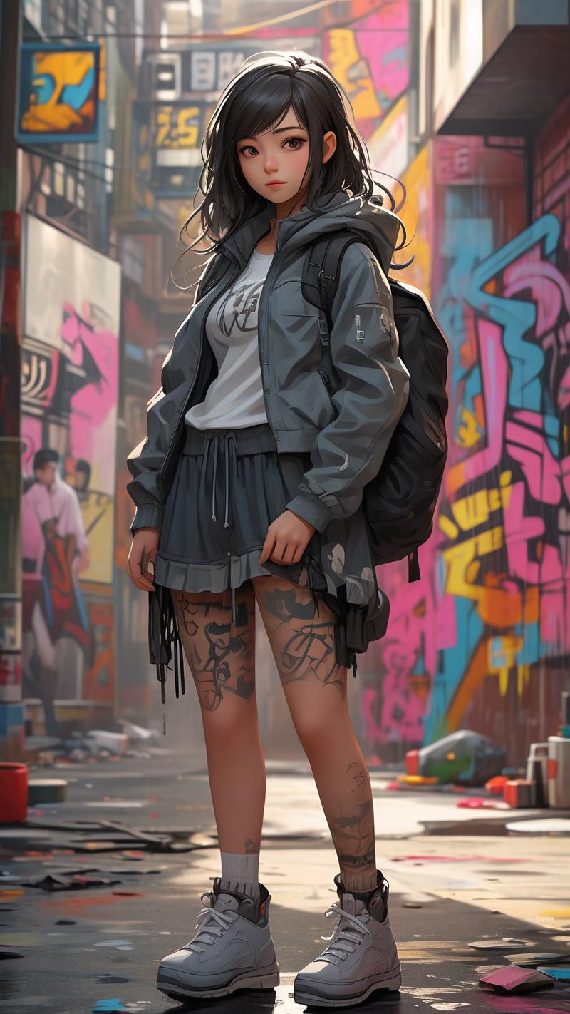 动漫qq背景图片高清酷女生