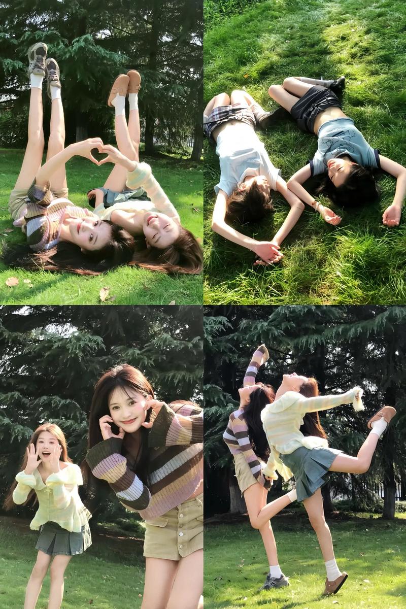 拍照姿势怎么摆女俩人图3