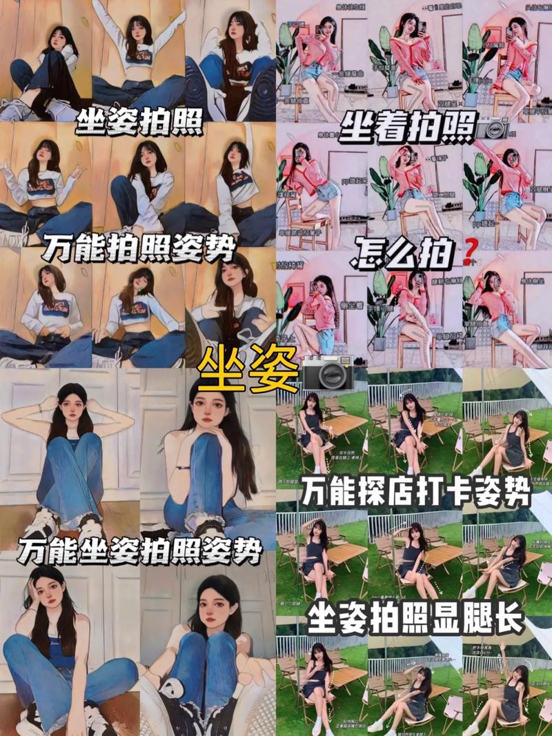 坐着拍照姿势怎么摆