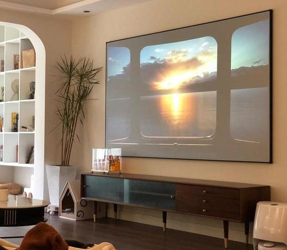 客厅投影仪背景怎么弄好看?