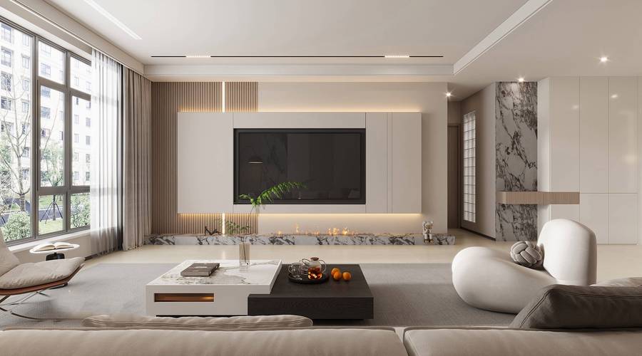 现代简约电视背景墙