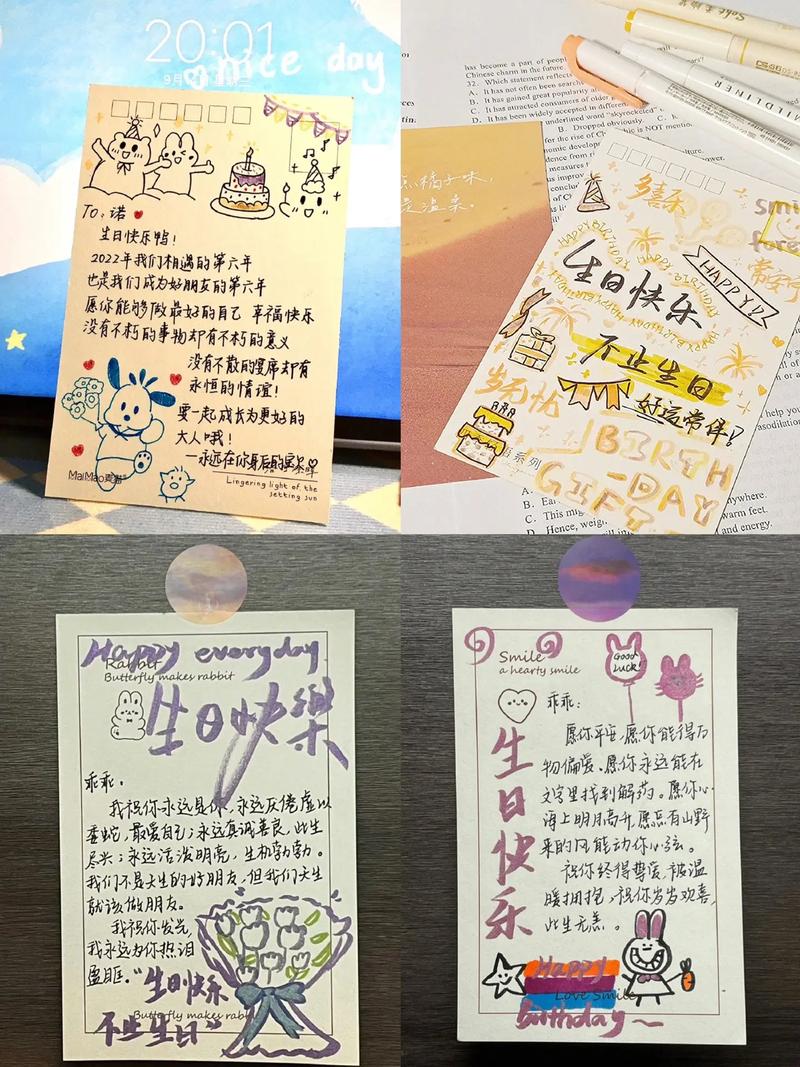 生日快乐背景怎么画